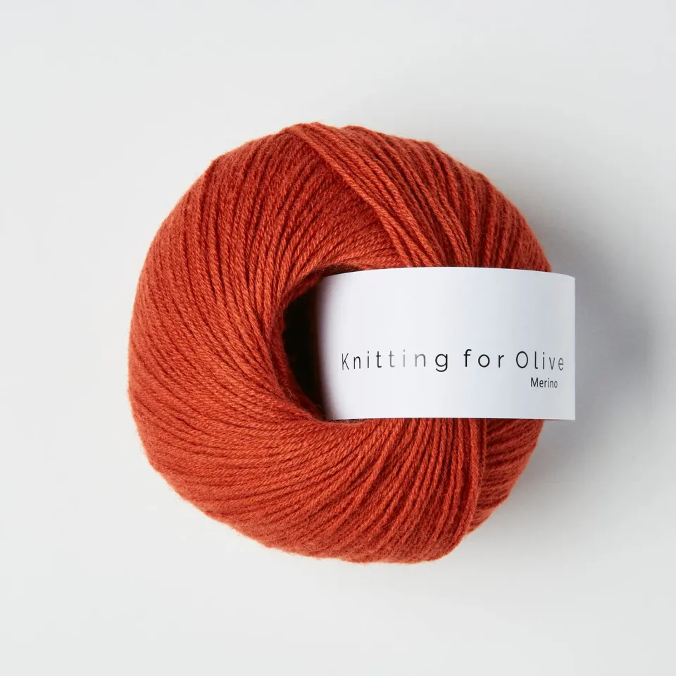 Knitting for Olive Merino Wolle Robin 50g warmes Rot