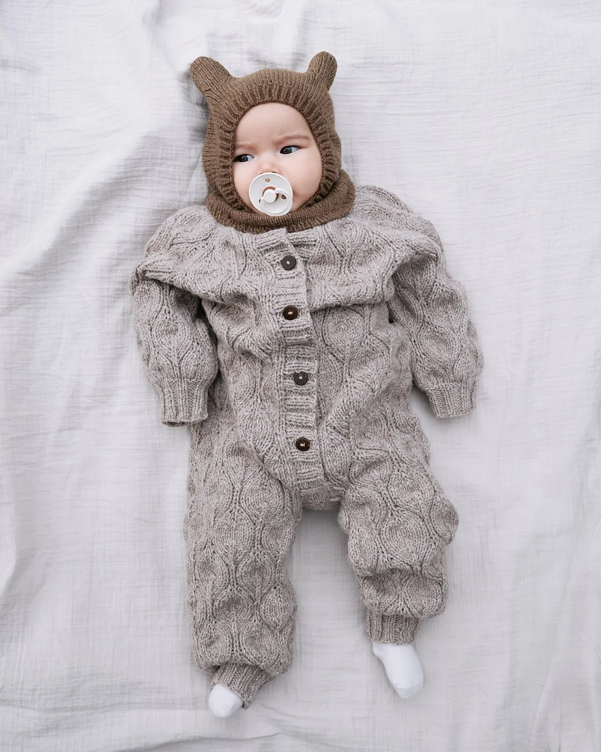 Knitting for Olive Baby Bear Balaclava Anleitung 6 Mon-8 J