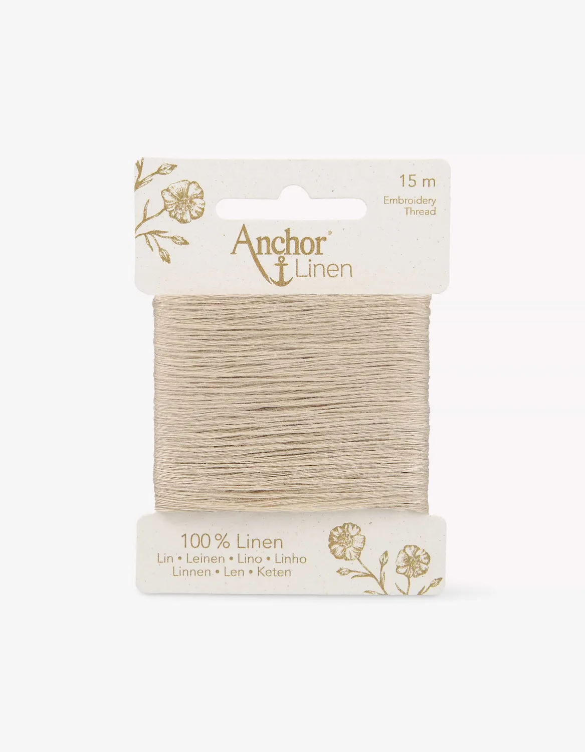 Anchor Linen Leinengarn 15m natur matt 6-fädig