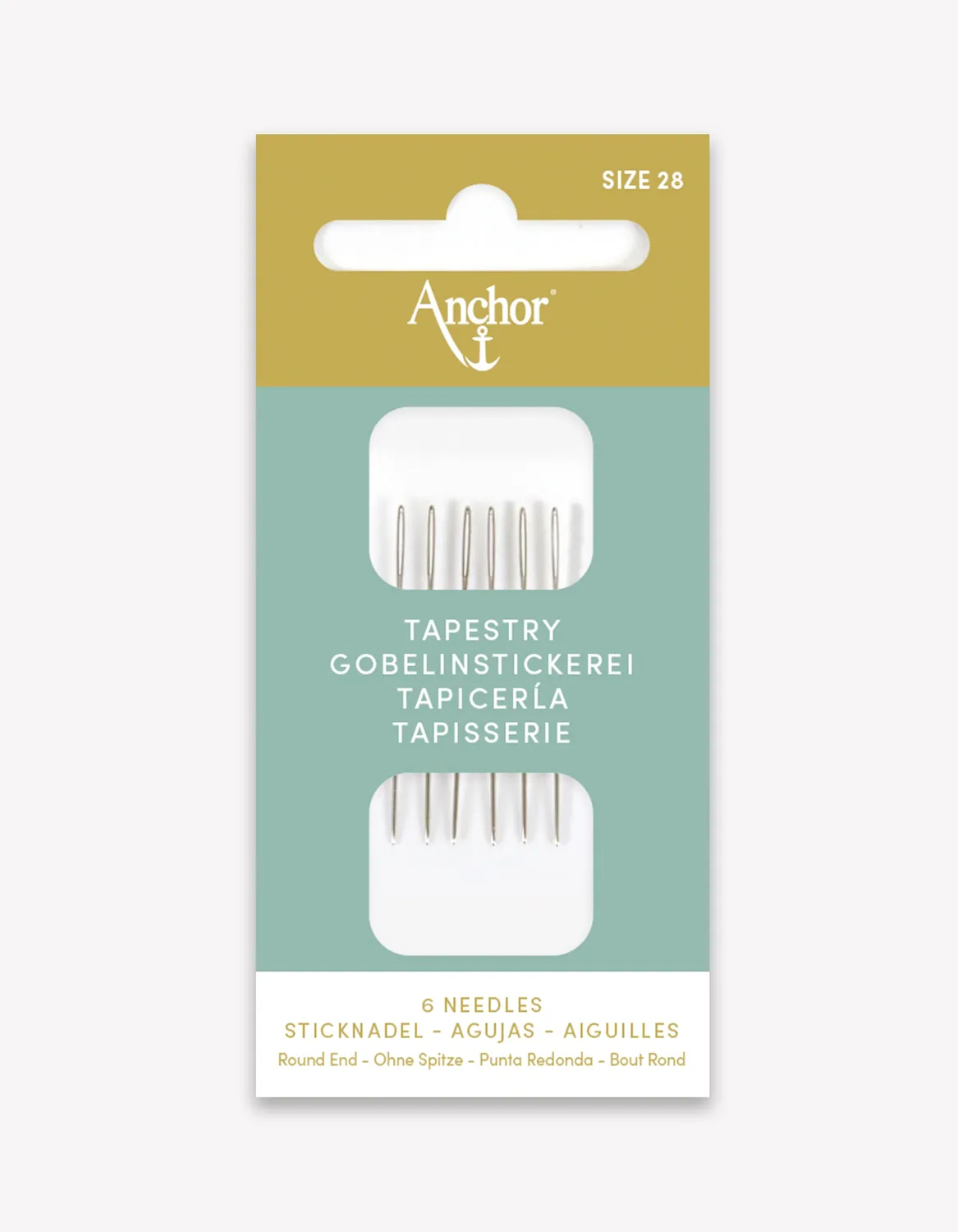 Anchor Tapestry Sticknadeln 6er-Pack stumpf Gr. 18–28