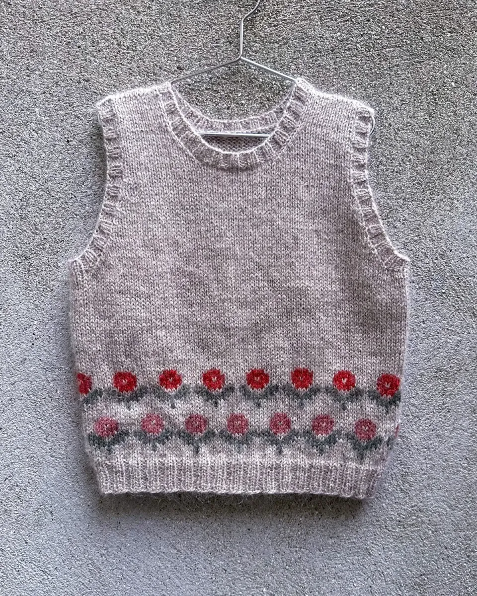Knitting for Olive Anemone Vest Strickanleitung Deutsch Blumen