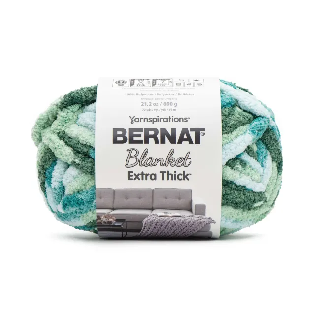 Bernat Blanket Extra Thick Chenillegarn 600g uni