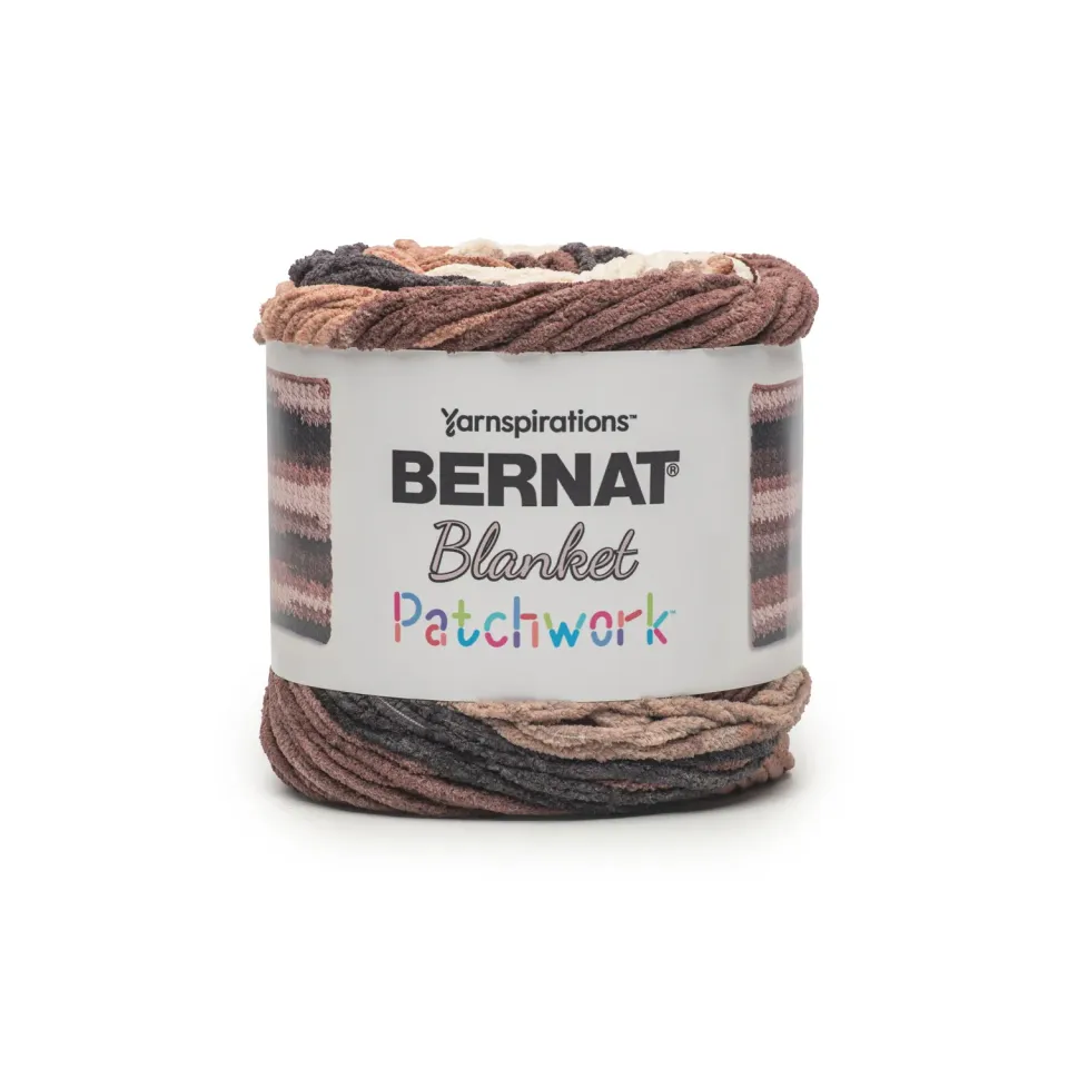 Bernat Blanket Patchwork Garn 300g Chenille Decken