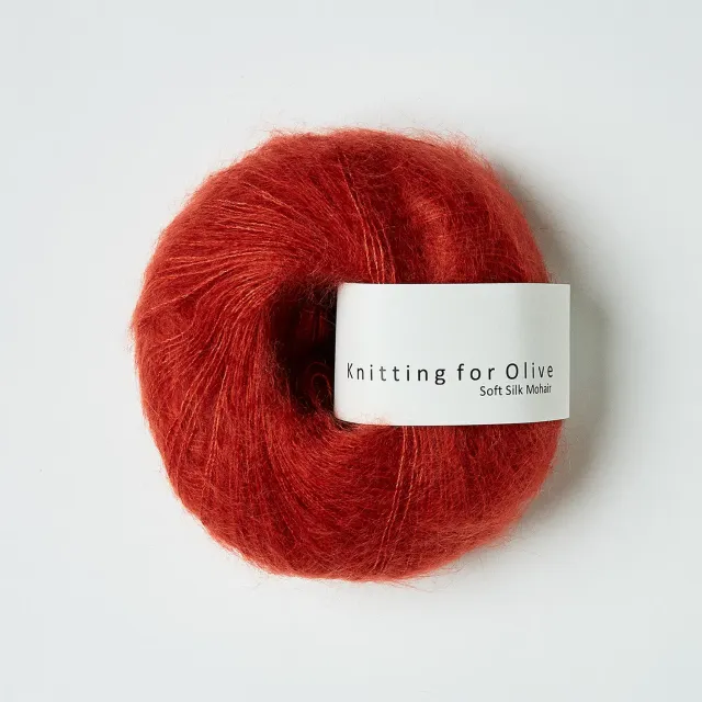 Knitting for Olive Soft Silk Mohair Garn Pomegranate rot