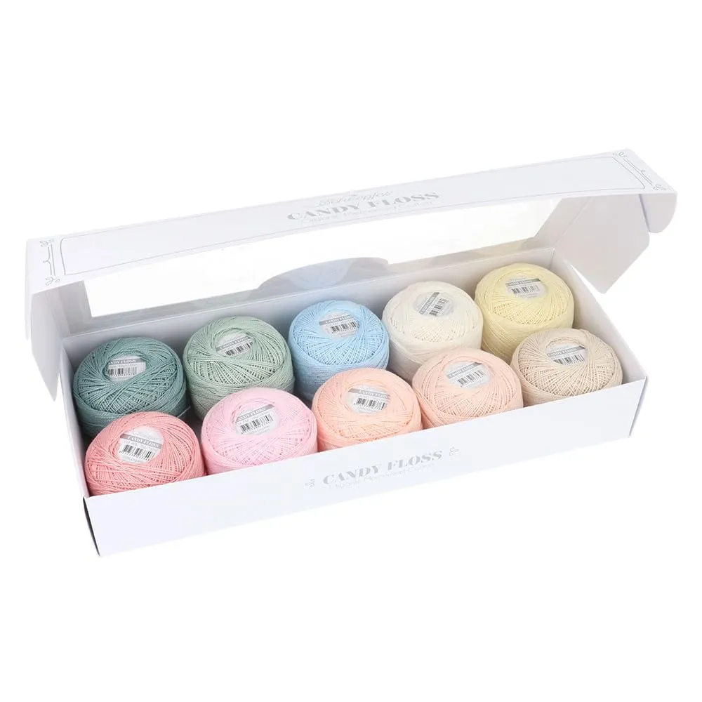 Scheepjes Candy Floss Baumwollgarn 10x20g Frosting mercerisiert