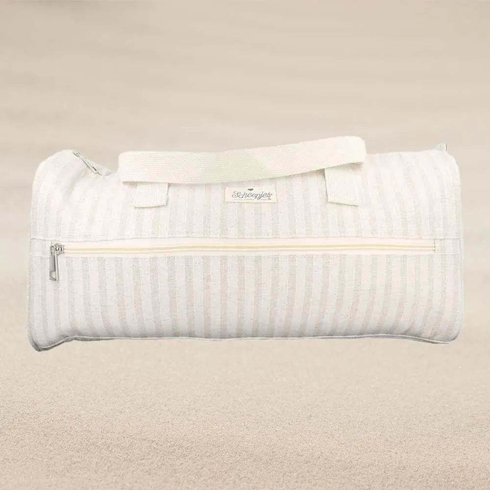 Scheepjes Strickbeutel Gestreift Beige 45cm mit Reißverschluss