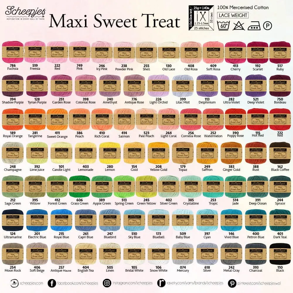 Scheepjes Maxi Sweet Treat 106 Häkelgarn Snow White 25g