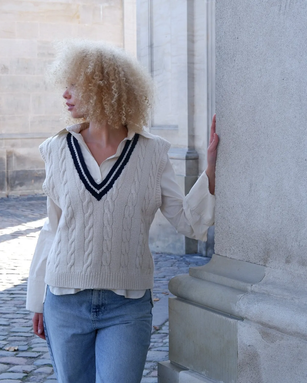 Knitting for Olive Eton Slipover Weste Anleitung Deutsch XS-4XL