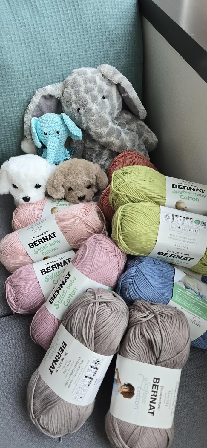 Bernat Softee Baby Wollset Box Taupe Coral 6-farbig