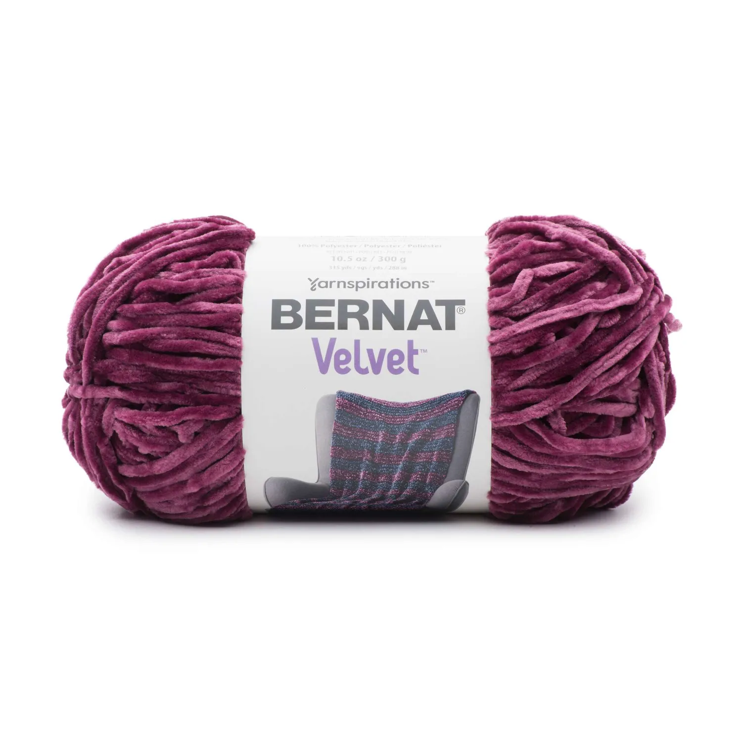 Bernat Velvet Samtgarn Weiß Chenille weich