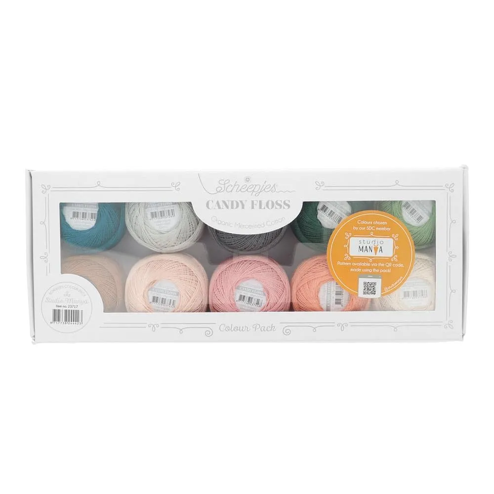 Scheepjes Candy Floss Baumwollgarn 10x20g Frosting mercerisiert