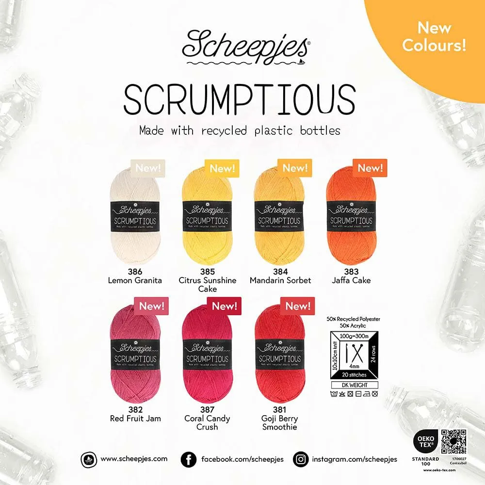 Scheepjes Scrumptious 381 Garn Goji Berry Smoothie 100g weich