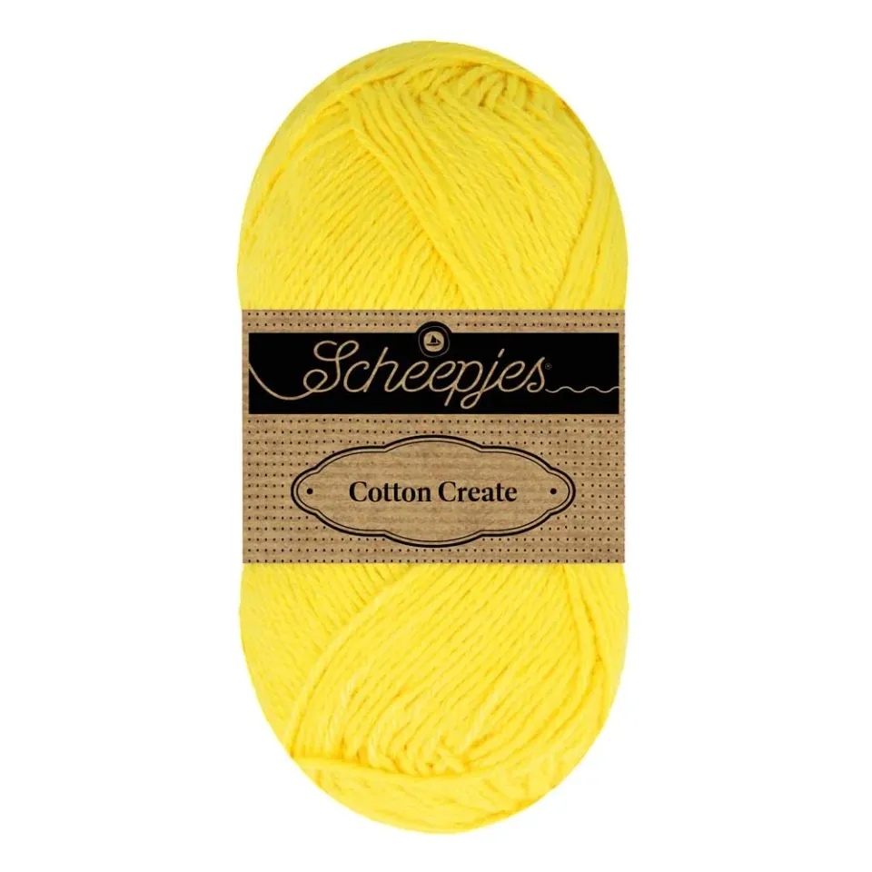 Scheepjes Cotton Create 551 Cut Garn 50g Gelb Baumwolle