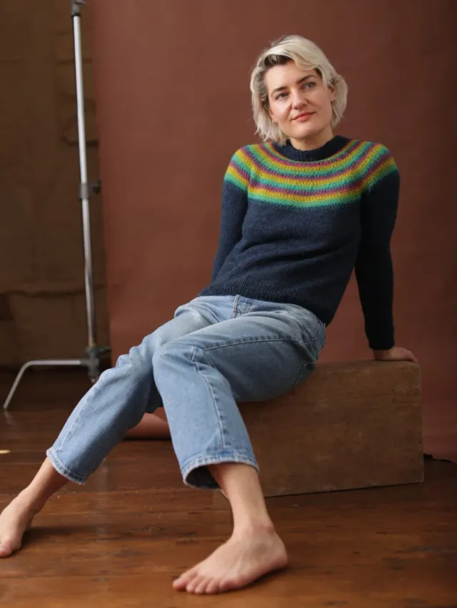 John Arbon Yarnadelic Kintra Pullover Strickset Sunset