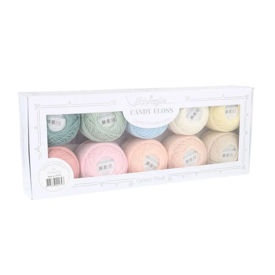 Scheepjes Candy Floss Baumwollgarn 10x20g Frosting mercerisiert