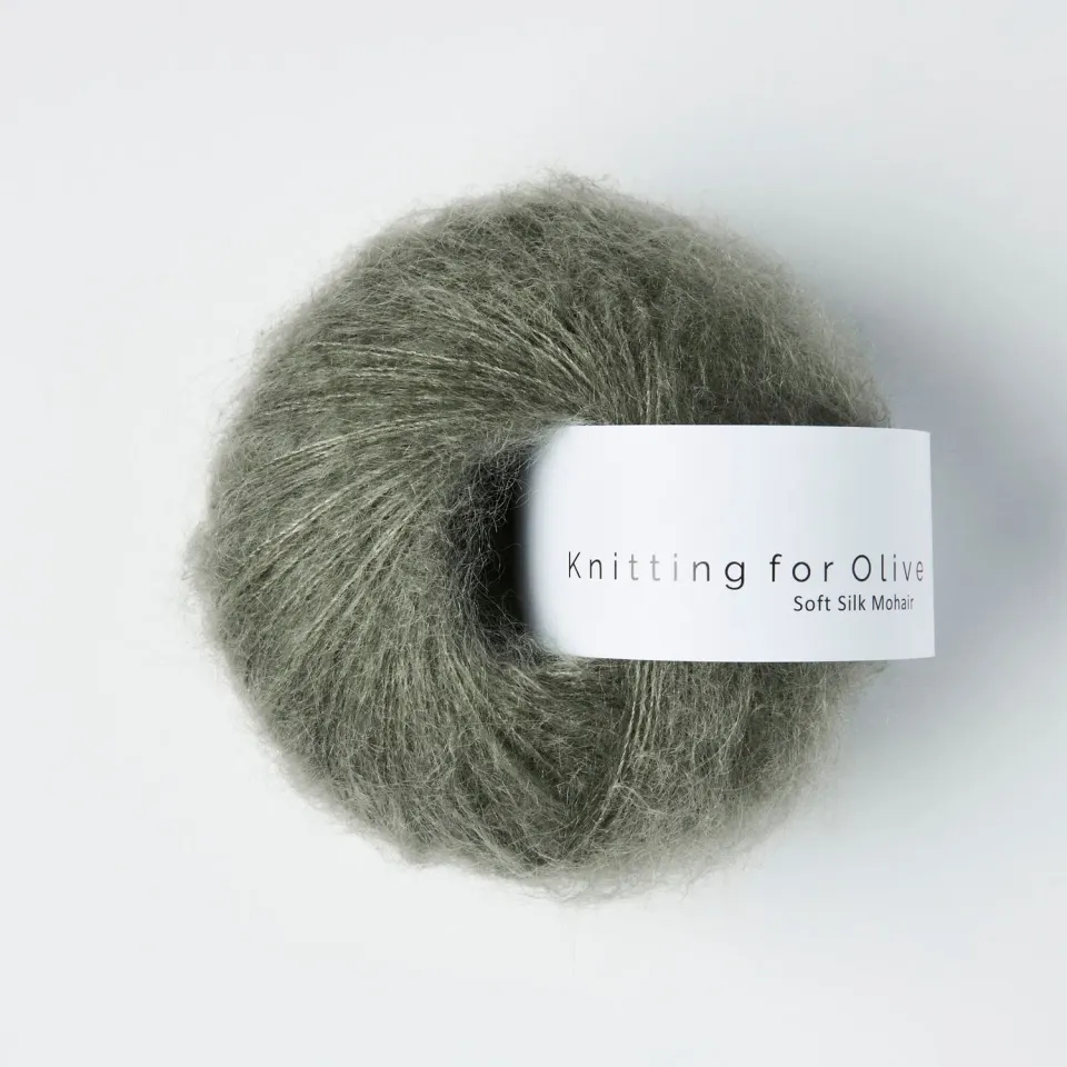 Knitting for Olive Soft Silk Mohair Mohairgarn Dusty Sea Green Flor