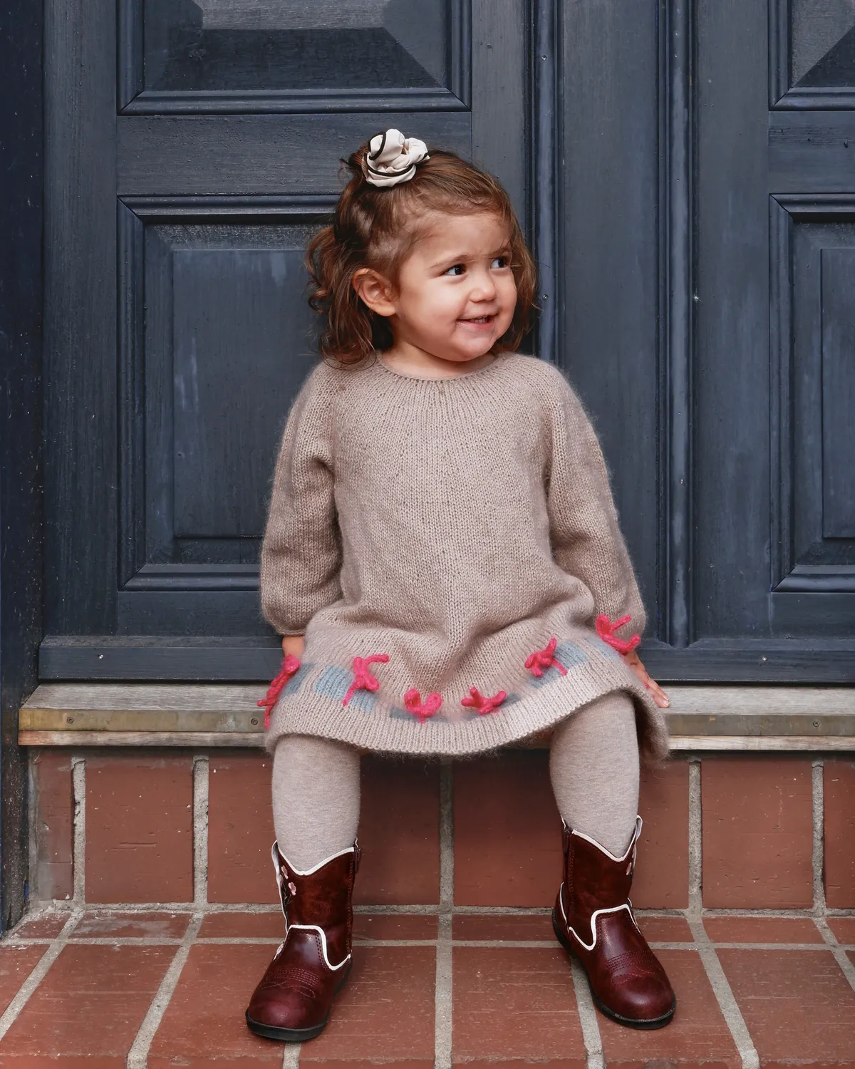 Knitting for Olive Christmas Morning Dress Anleitung deutsch 1-8J