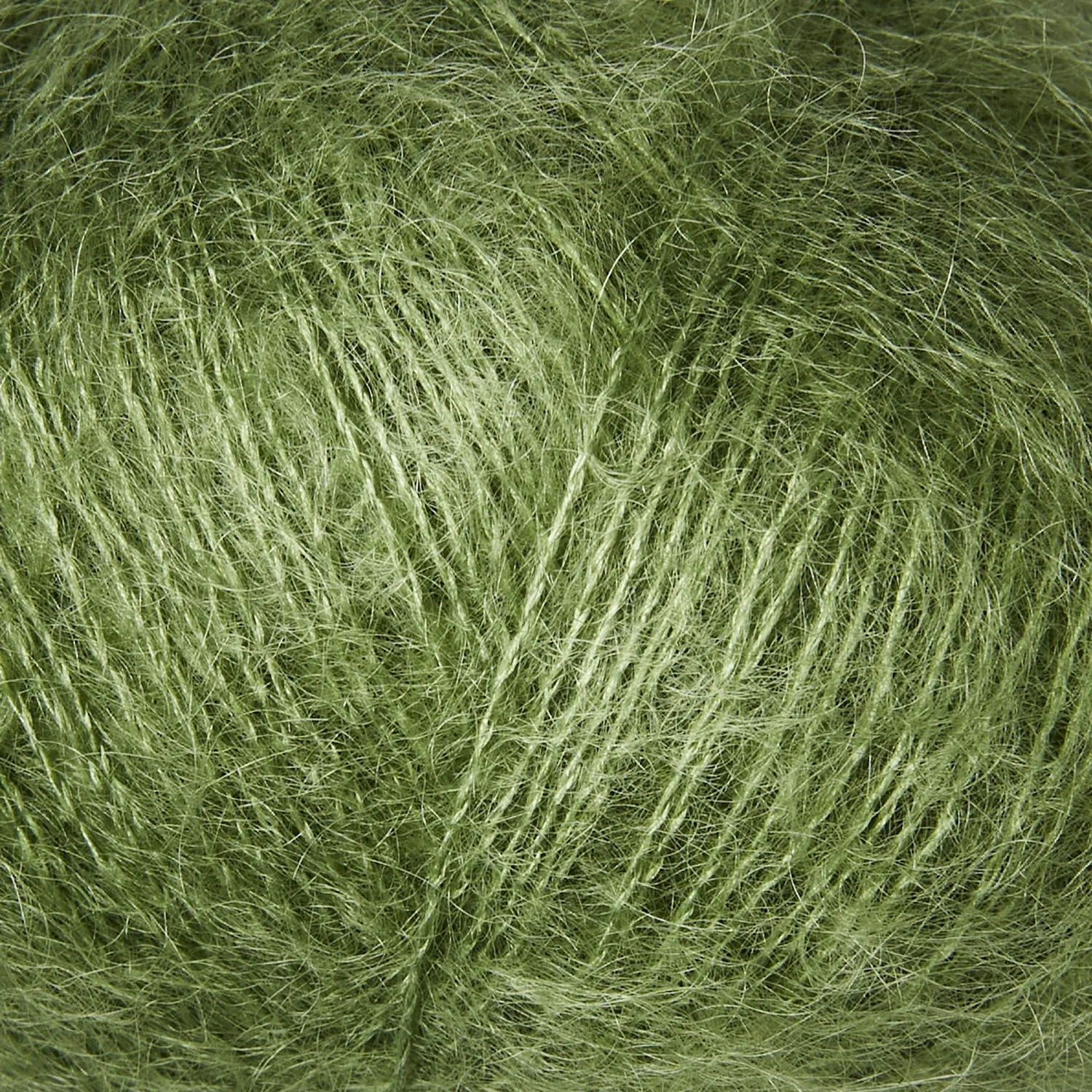 Knitting for Olive Soft Silk Mohair Wolle Pea Shoots 25g hellgrün