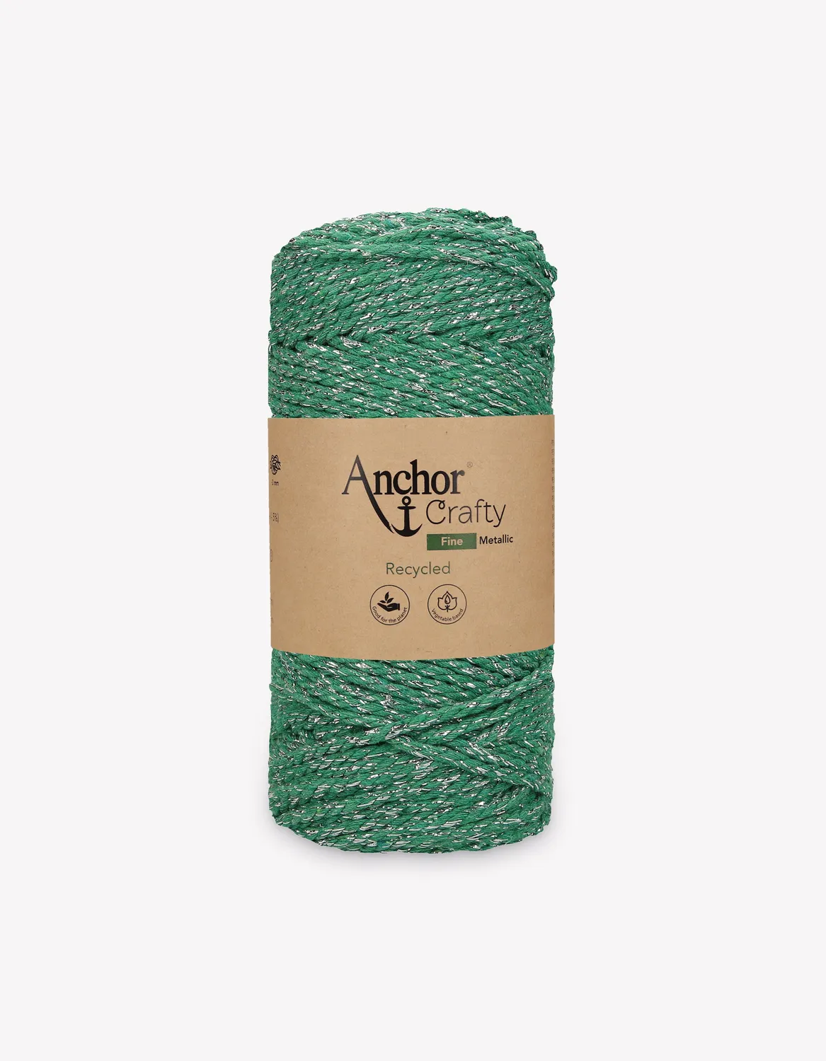 Anchor Crafty Fine Metallic Makrameegarn 250g Glitzer