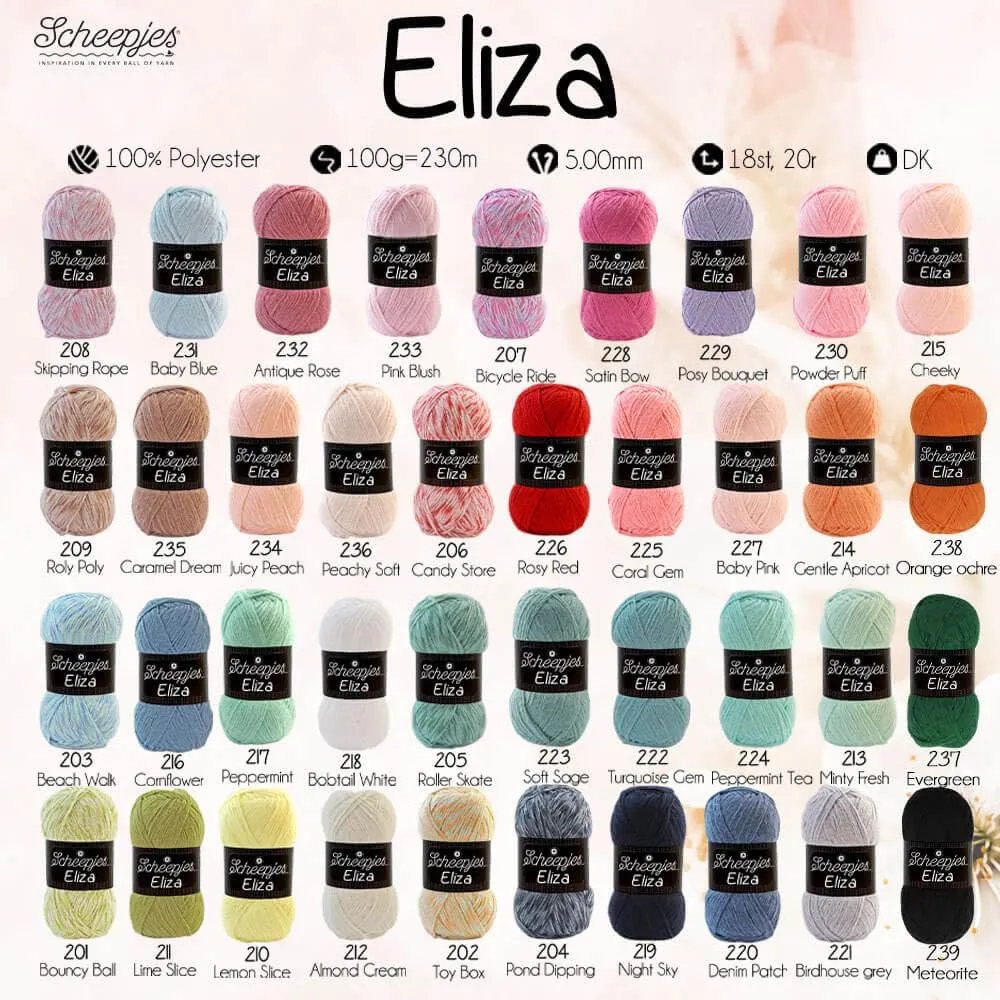 Scheepjes Eliza 236 Peachy Soft Garn 1x100g Polyester