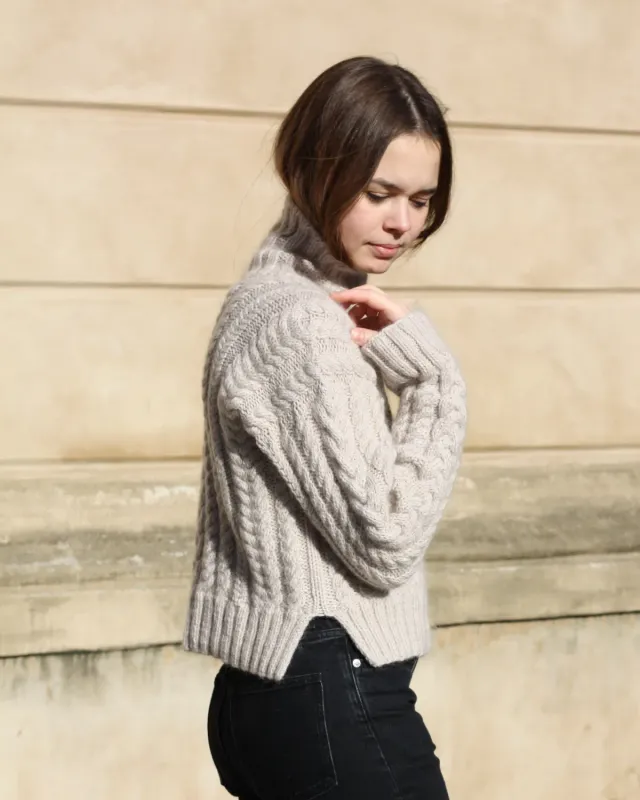 Knitting for Olive Chunky Cable Sweater Anleitung Zopfmuster