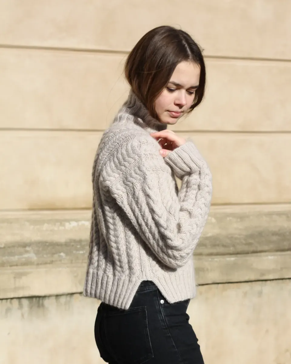 Knitting for Olive Chunky Cable Sweater Anleitung Zopfmuster