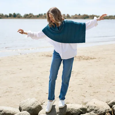 Rosy Green Wool Tenang Poncho Strickanleitung Englisch PDF