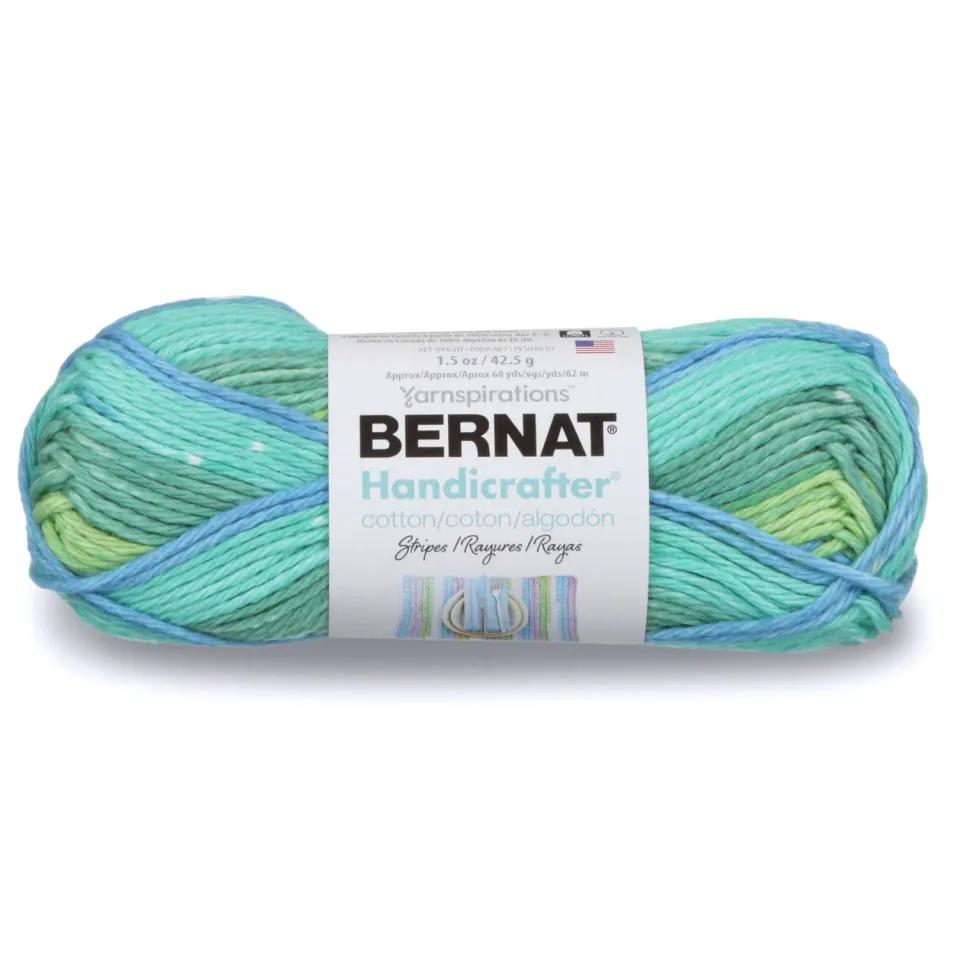 Bernat Handicrafter Cotton Stripes Baumwollgarn Pinky Stripes Spültuch