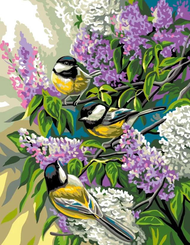 Anchor Royal Paris Chickadees Gobelinbild 47x37 cm