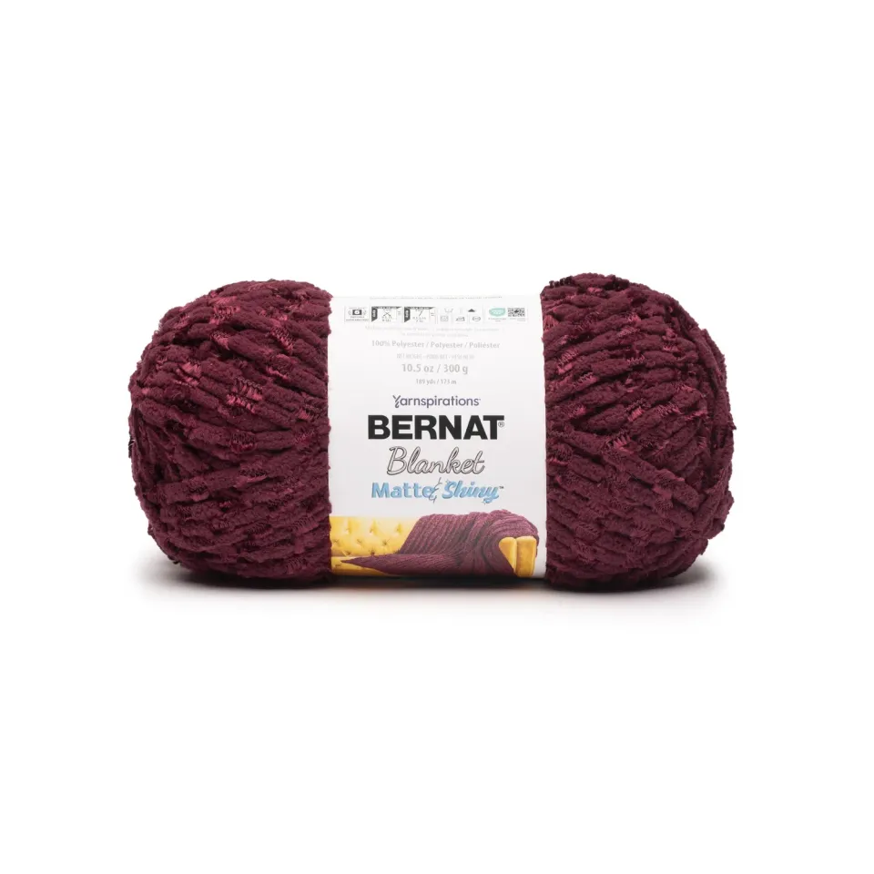Bernat Blanket Matte & Shiny Chenillewolle 300g Glanzgarn Decke