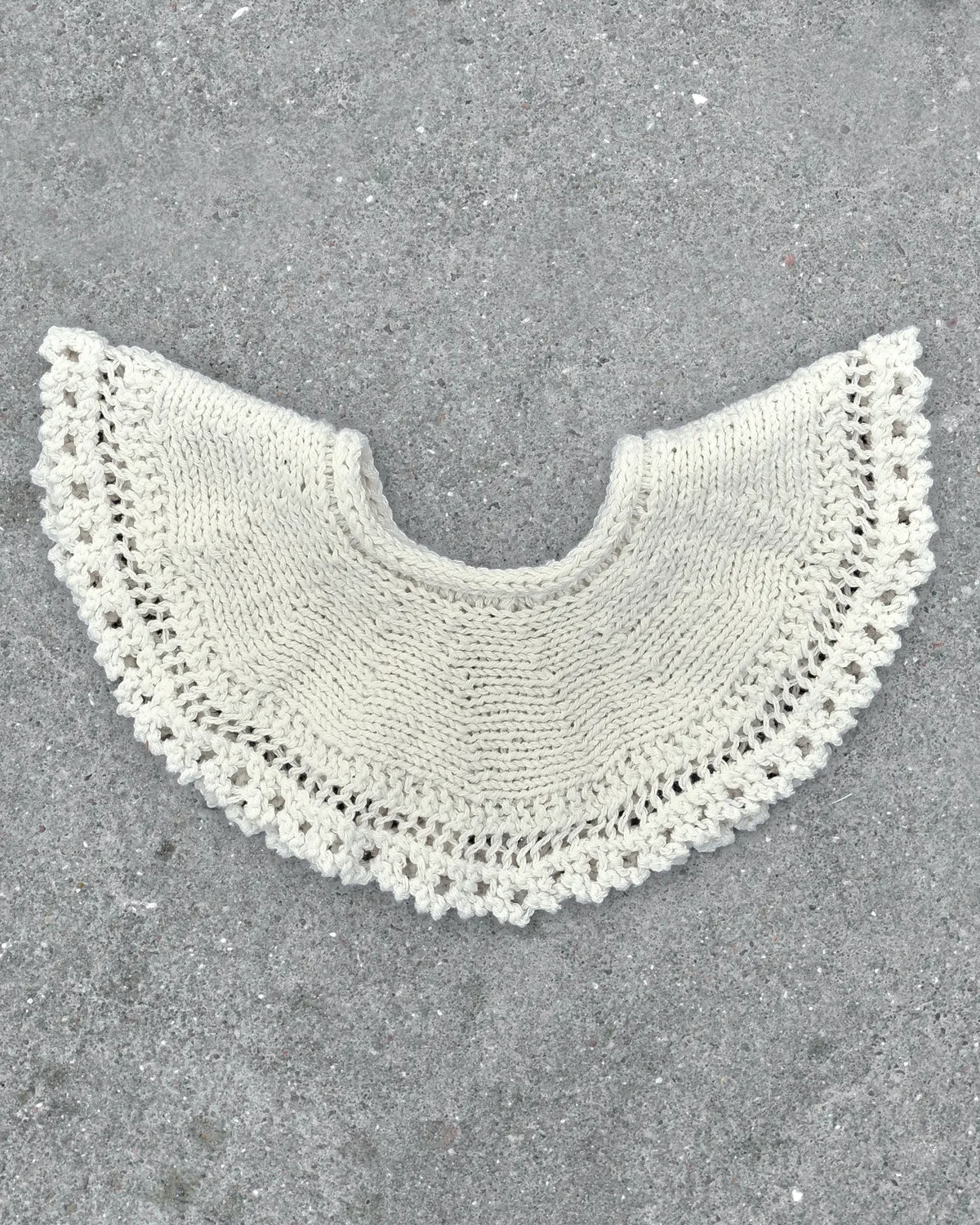 Knitting for Olive Agnes Collar Strickanleitung Kragen Deutsch Lochmuster