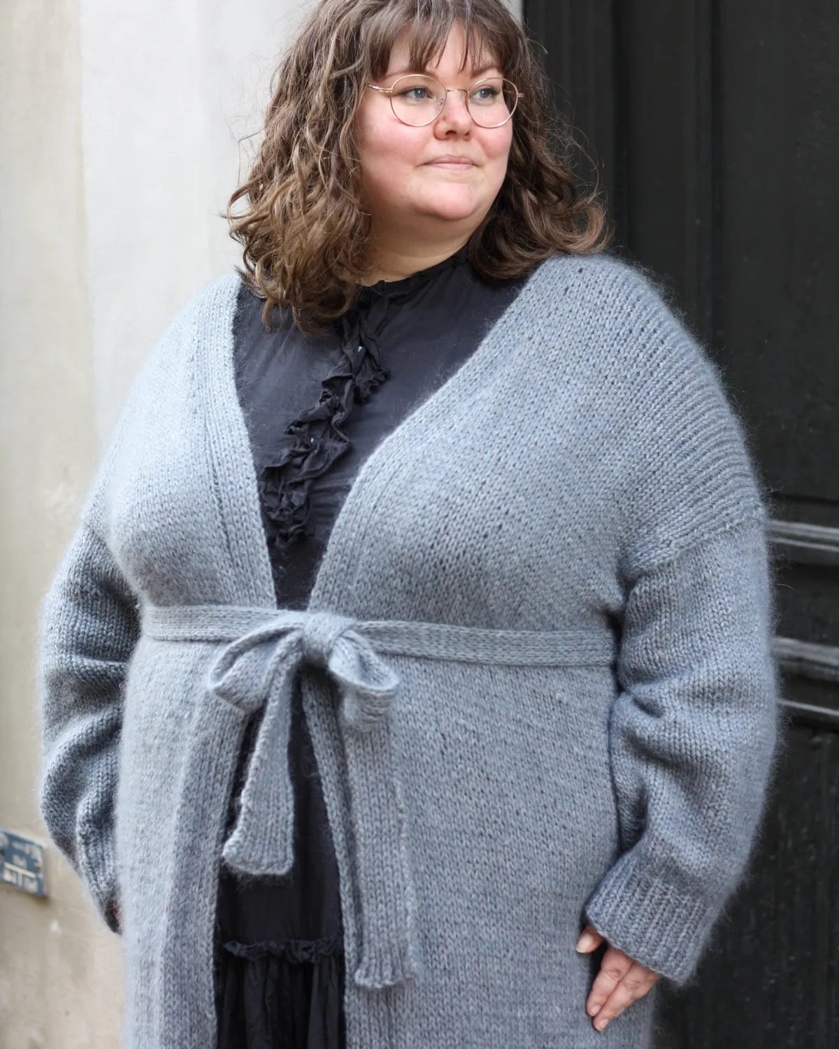 Knitting for Olive Charles Grey Cardigan Strickanleitung Deutsch