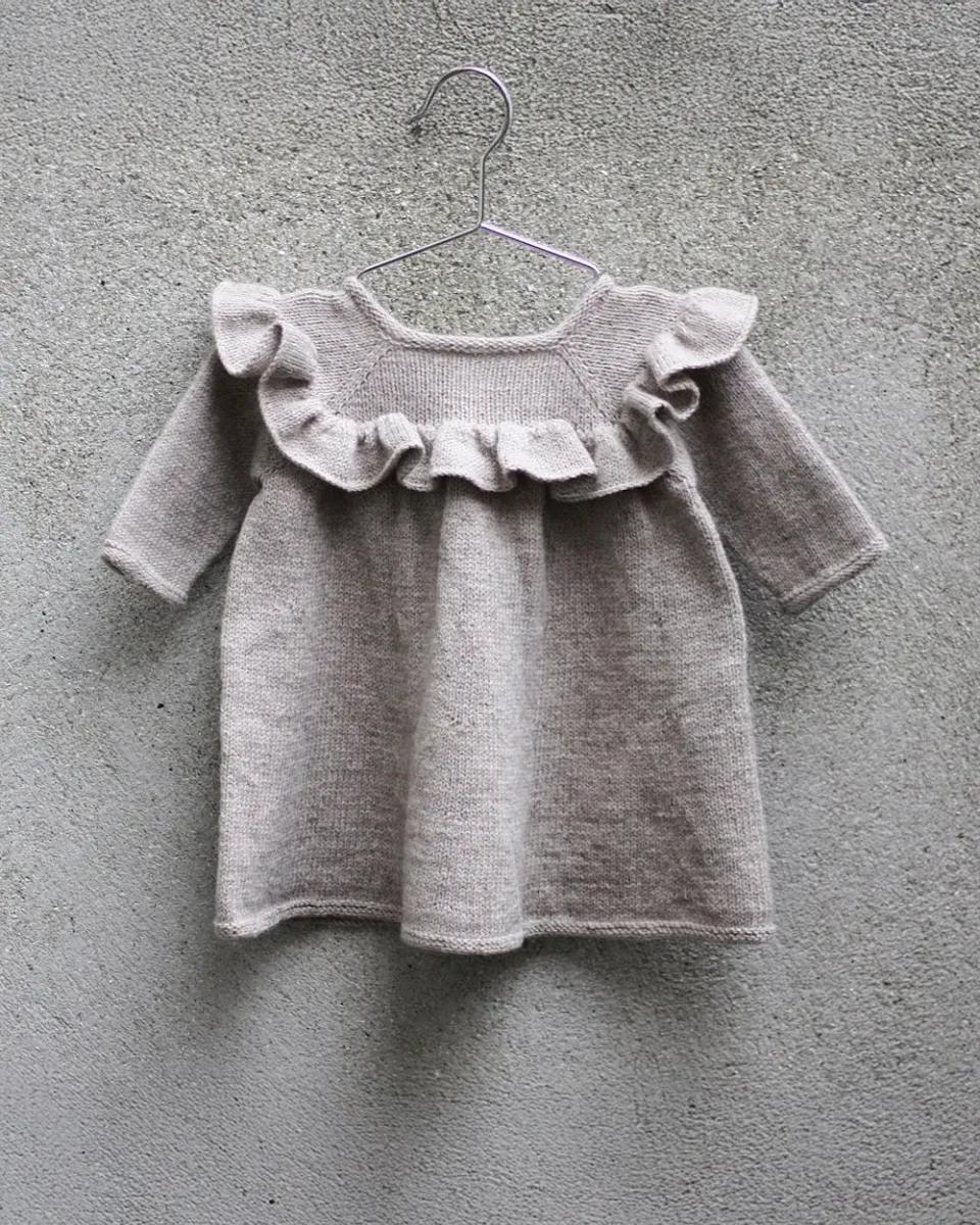 Knitting for Olive Ruffle Dress Strickanleitung Deutsch Top-down