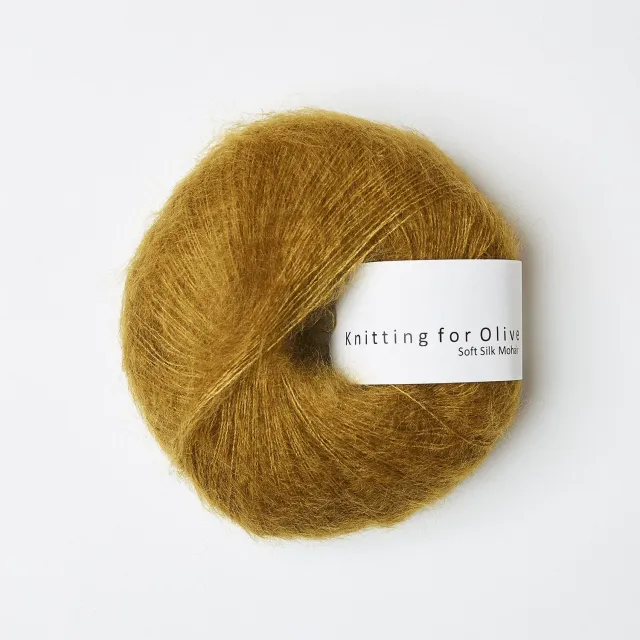 Knitting for Olive Soft Silk Mohair Wolle Dark Mustard ocker