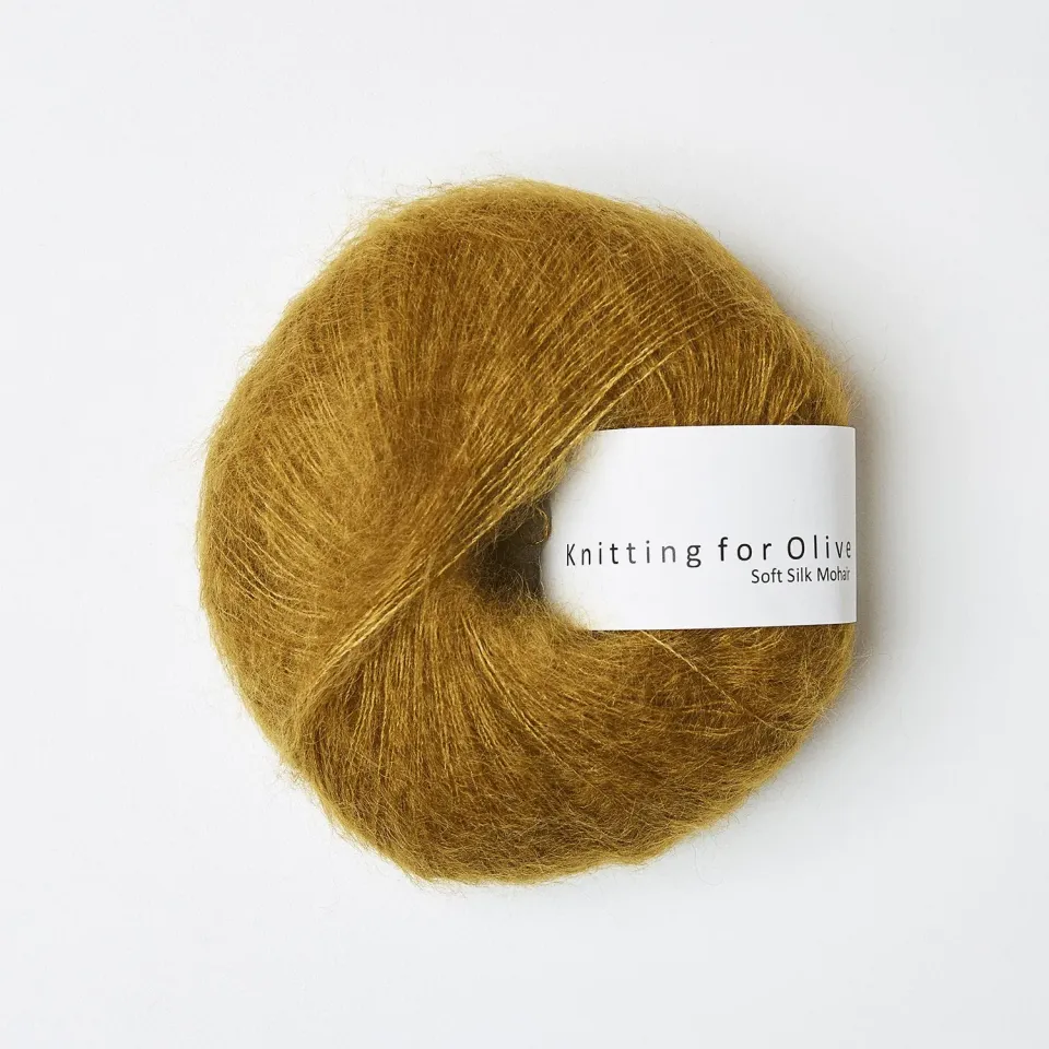 Knitting for Olive Soft Silk Mohair Wolle Dark Mustard ocker