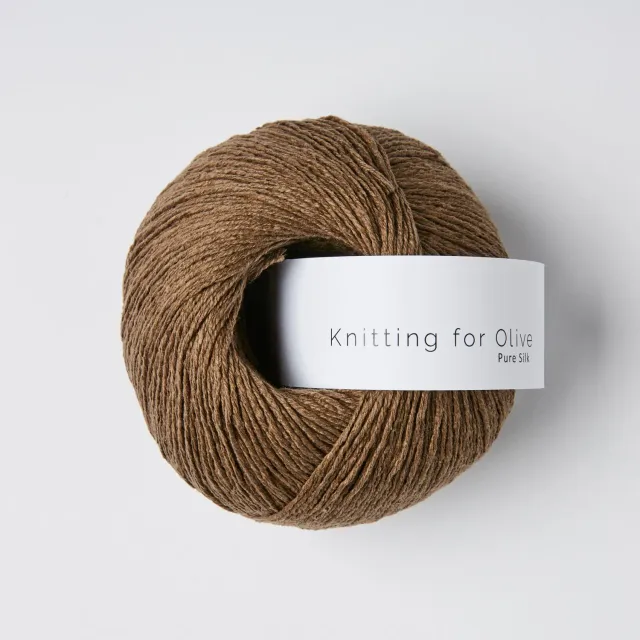 Knitting for Olive Pure Silk Seidengarn Bark dunkelbraun