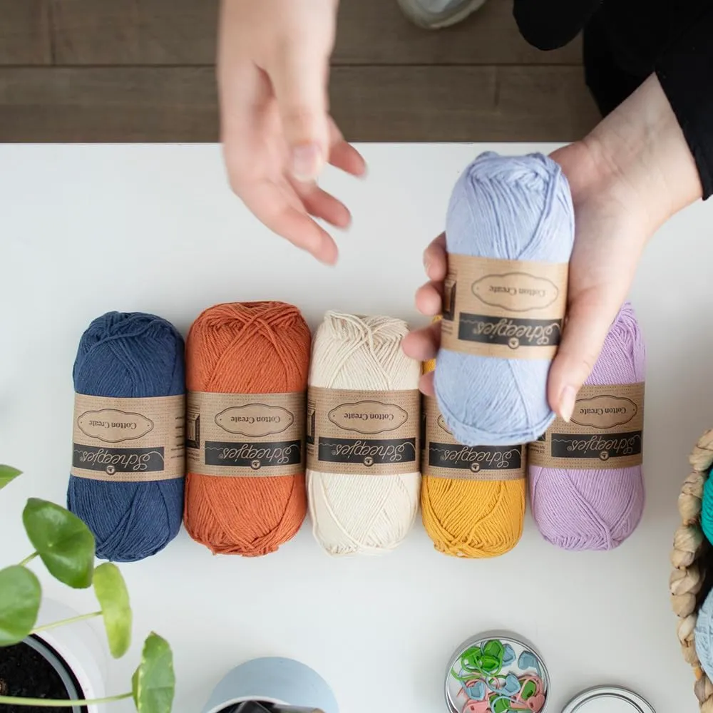 Scheepjes Cotton Create 551 Cut Garn 50g Gelb Baumwolle