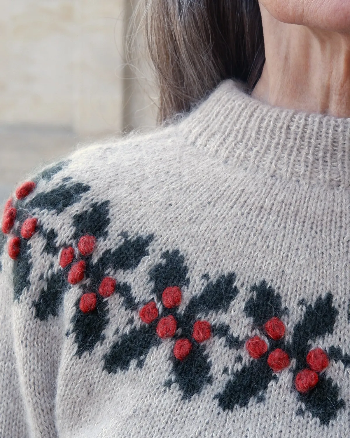 Knitting for Olive Holly Sweater Strickanleitung Weihnachtspullover
