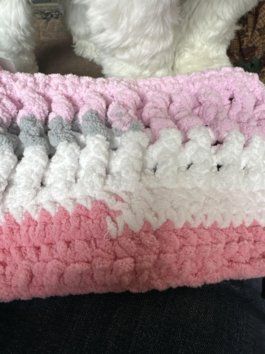 Bernat Baby Blanket Stripes Wolle Seaglass dick