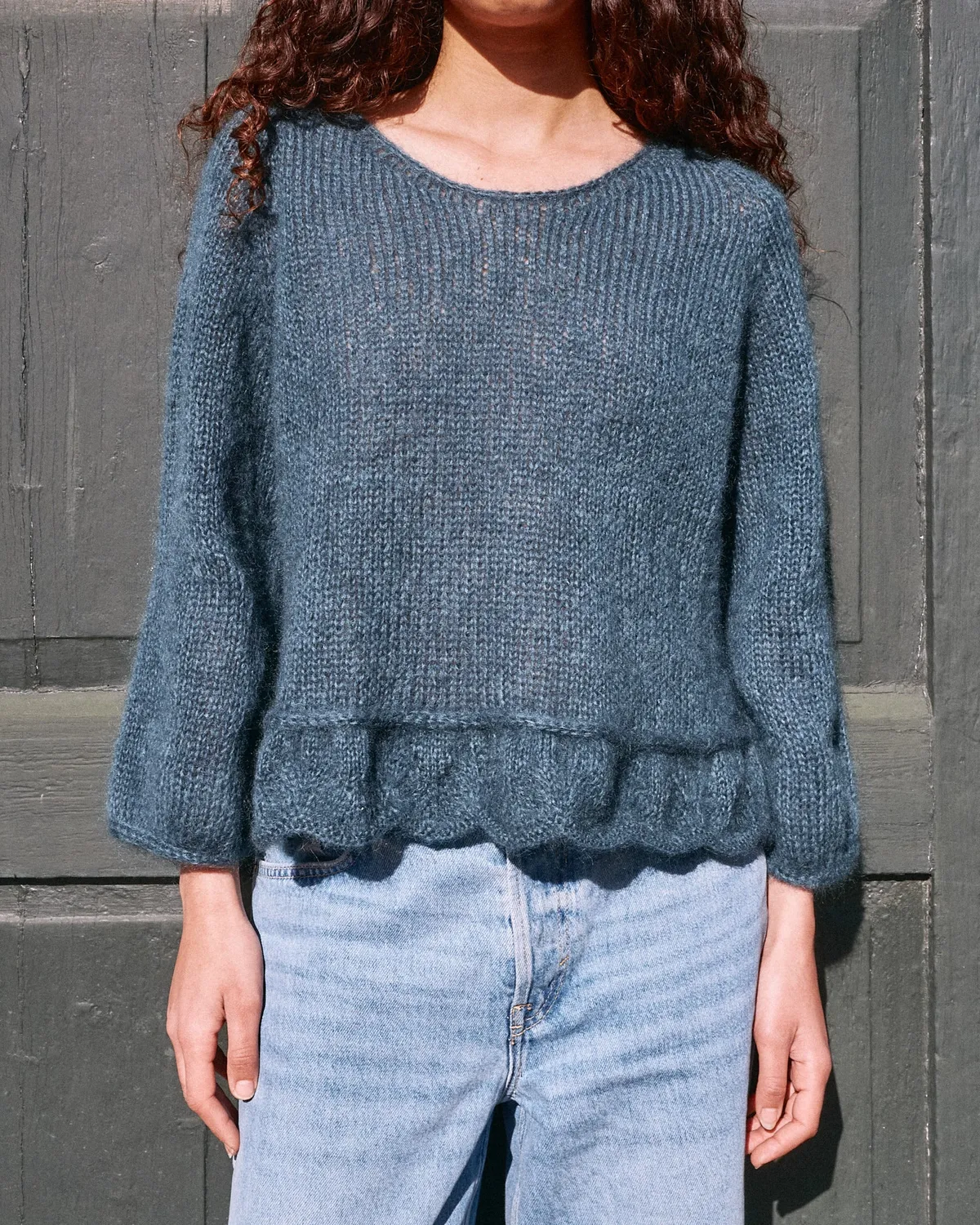 Knitting for Olive Poppy Sweater Strickanleitung Damen Rüsche