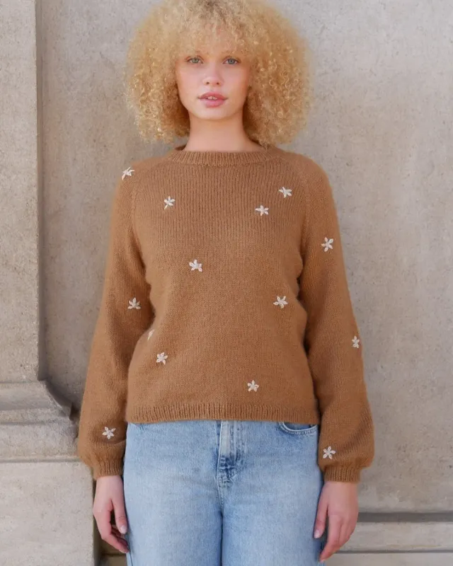 Knitting for Olive Daisy Sweater Strickanleitung Deutsch Blumen
