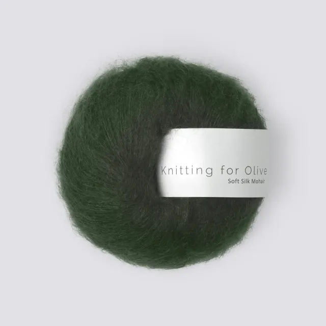 Knitting for Olive Soft Silk Mohair Wolle Slate Green flauschig