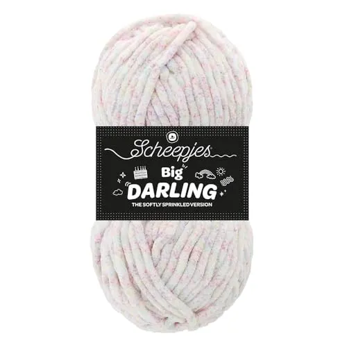 Scheepjes Big Darling Strickgarn 01 Snow Cone 150g bunt