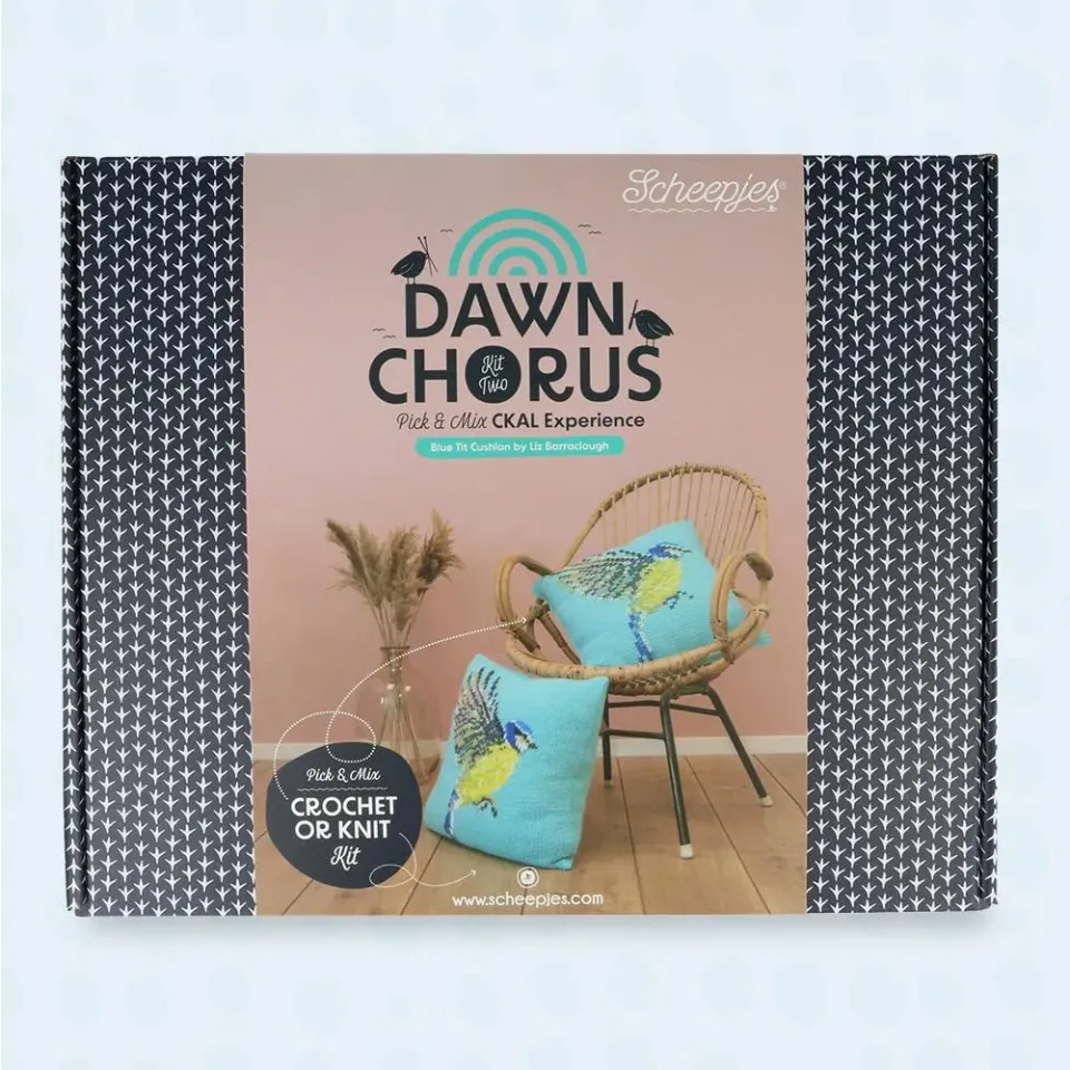 Scheepjes CKAL Blue Tit Kissen-Kit Dawn Chorus Häkeln
