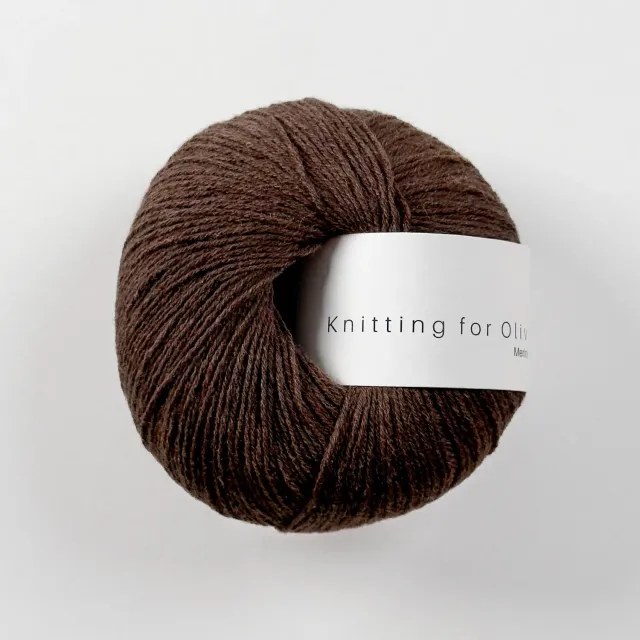 Knitting for Olive Merino Wollgarn Chocolate tiefes Braun