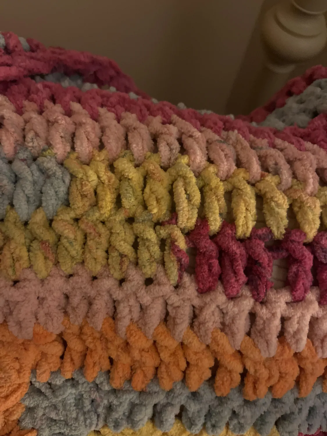 Bernat Blanket Patchwork Garn 300g Chenille Decken