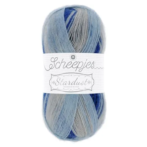 Scheepjes Stardust 663 Gemini Garn 100g Blau Glitzer