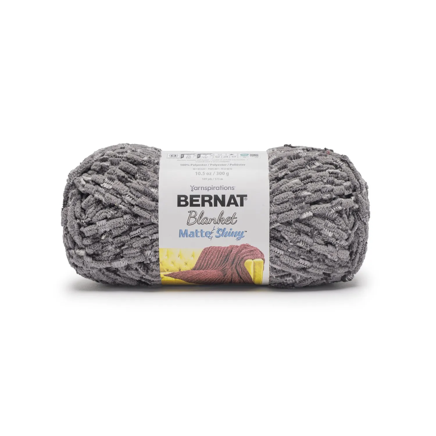 Bernat Blanket Matte & Shiny Chenillewolle 300g Glanzgarn Decke