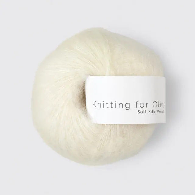 Knitting for Olive Soft Silk Mohair Wolle Undyed naturweiß
