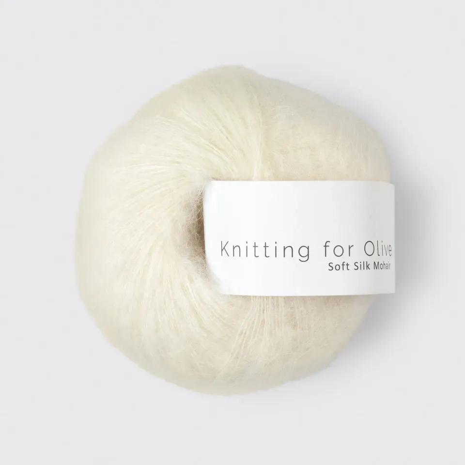 Knitting for Olive Soft Silk Mohair Wolle Undyed naturweiß